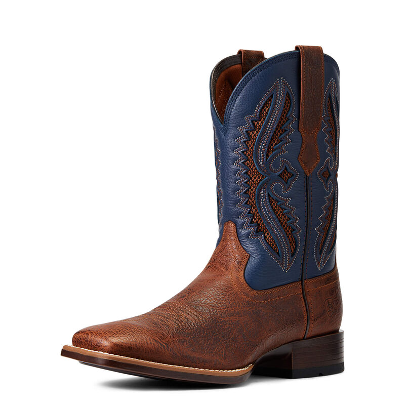 Botas Vaqueras Ariat Rowder Venttek 360° Marrones/Azules Hombre - Chile 306-WRDLKU